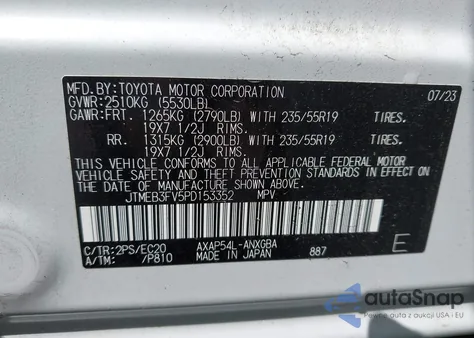 2023 Toyota Rav4 Prime Xse from USA, damaged, VIN JTMEB3FV5PD153352